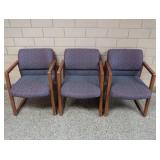 3 PLUSH OFFICE CHAIRS