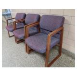 3 PLUSH OFFICE CHAIRS