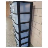 SET OF 4 3 DRAWER "STERILITE" PLASTIC STORAGE