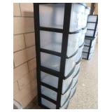 SET OF 4 3 DRAWER "STERILITE" PLASTIC STORAGE