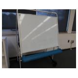 ROLLING 2 SIDED WHITE BOARD/EASIL