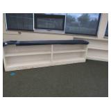 2 WHITE WOOD SHELVES
