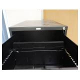 LARGE TALL 5 DRAWER BLACK FILE CABINET