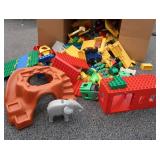 HUGE BOX OF BUILDING TOYS/LEGOS AND MORE