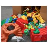 HUGE BOX OF BUILDING TOYS/LEGOS AND MORE