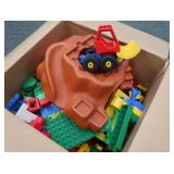 HUGE BOX OF BUILDING TOYS/LEGOS AND MORE