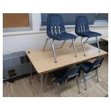 NICE RECTANGULAR TABLE WITH 4 SMALL CHAIRS