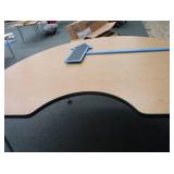 LARGE KIDNEY SHAPED TABLE WITH SMALLER ARROW SIGN
