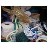 LARGE AMOUNT OF ARTS&CRAFTS YARD/STRING AND RIBBON