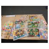 LARGE LOT OF CUTE WOODEN PUZZLES
