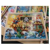 LARGE LOT OF CUTE WOODEN PUZZLES