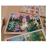 LARGE LOT OF CUTE WOODEN PUZZLES