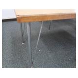 SMALL RECTANGULAR TABLE AND 2 CUTE BLUE CHAIRS