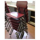 6 SMALLER RED CHAIRS