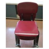 6 SMALLER RED CHAIRS