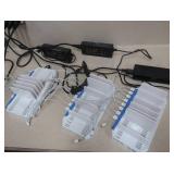 3 UNITEK  SMART PORT 10 PORT CHARGING STATIONS WITH 3 SWITCH ADAPTORS