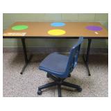 FUN COLOR SPOT TABLE AND NICE COMPUTER CHAIR