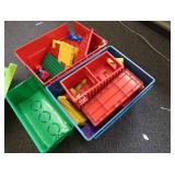 TWO CONTAINERS OF LEGOS
