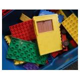TWO CONTAINERS OF LEGOS