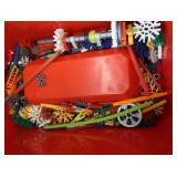 RED TOTE WITH LEGO TOYS