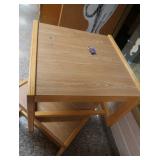 2 SQUARE WOODEN TABLES