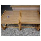 2 SQUARE WOODEN TABLES