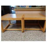 2 SQUARE WOODEN TABLES