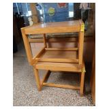 2 SQUARE WOODEN TABLES