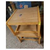 2 SQUARE WOODEN TABLES