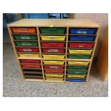 CHILDCRAFT 30 SLOT PAPER ORGANIZATION RACK