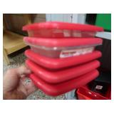 GRAY PLASTIC CABINET WITH PLASTIC TOTES