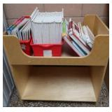 CUTE WOODEN WHEELY CART & BOOKS