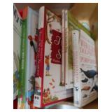 CUTE WOODEN WHEELY CART & BOOKS