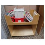 CUTE WOODEN WHEELY CART & BOOKS