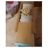 WOODEN DESK + VINTAGE WOODEN GAME