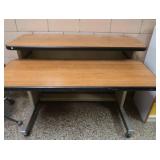 2 TEIR METAL ROLLEY COMPUTER DESK