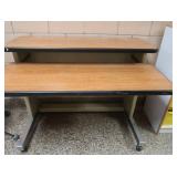 2 TEIR METAL ROLLEY COMPUTER DESK