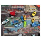 CUTE KIDS RACETRACK RUG &TOYS