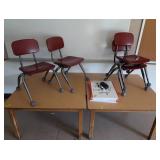 2 TABLES, 4 DRY ERASE BOARDS THAT STAND