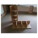 2 SOLID OAK SHELF DIVIDERS