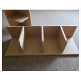 2 SOLID OAK SHELF DIVIDERS
