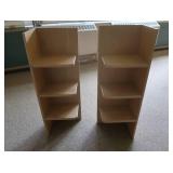 2 SOLID OAK SHELF DIVIDERS