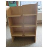 2 SOLID OAK SHELF DIVIDERS