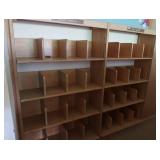 16 WOODEN BOOK DIVIDERS/SHELVES