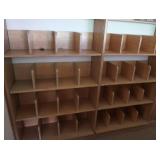 16 WOODEN BOOK DIVIDERS/SHELVES