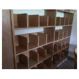 16 WOODEN BOOK DIVIDERS/SHELVES