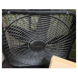 MISC LOT CABINET, PRESS BOARDS, CLOSET RACK & FAN