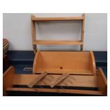 VINTAGE BOOK SHELVES AND VINTAGE VINTAGE CHALK HOOKS
