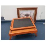 BED TRAY AND FRAMED PHOTO