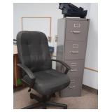 EXECUTIVE CHAIR & FILE CABINET